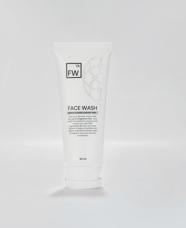 Gentle fragrance-free face wash for Hajj skincare routine in Pakistan